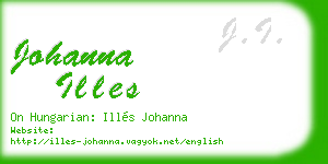 johanna illes business card