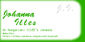 johanna illes business card
